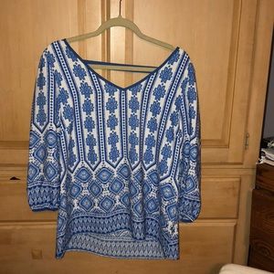 FC size large blue patterned blouse